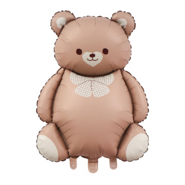 Large Bear with Bow Foil Balloon, Large Bear with Bow Foil Balloon