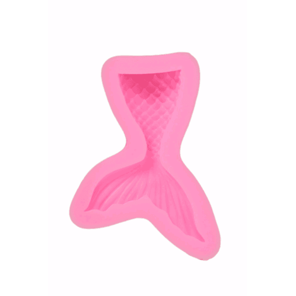 Medium Sized Pink Silicone Mermaid Tail Fondant Mold, Medium Sized Pink Silicone Mermaid Tail Fondant Mold