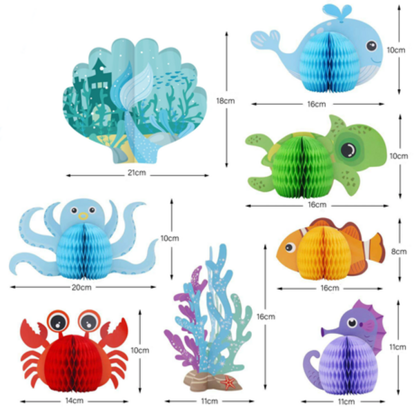 Honeycomb Table Decor - Ocean, Honeycomb Table Decor – Ocean