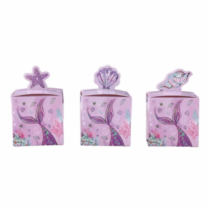 DIY Party Favor Boxes - Mermaid Theme Set of 24