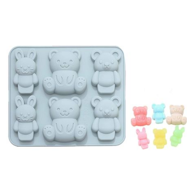 Silicone Bear and Bunny Mould, Silicone Bear and Bunny Mold