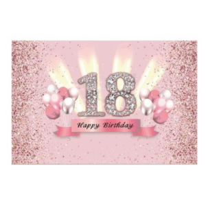 Small Birthday Party Table and Photography Backdrop - 18th Birthday