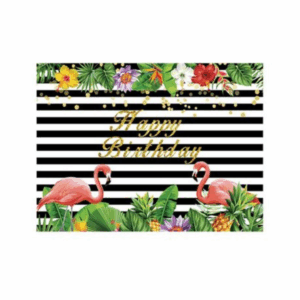 Kids Birthday Party Table and Photography Backdrop (Tropical Flamingo)