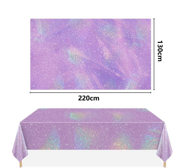 Glitter Tablecloth, Glitter Tablecloth – Purple Multi Colored