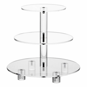 Acrylic 3-Tier Cupcake Stand - Round