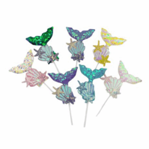 Variety Large Mermaid Cupcakes or Cake Toppers - Set of 7