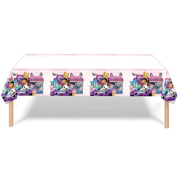 Gabby's Dollhouse Plastic Tablecloth, Gabby’s Dollhouse Plastic Tablecloth