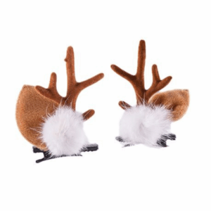 Christmas Themed Deer Antler Hair Clip Set