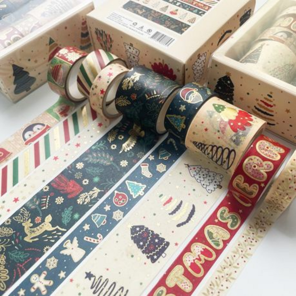 Christmas Themed Washi Tape - 8 Rolls, Christmas Themed Washi Tape – 8 Rolls