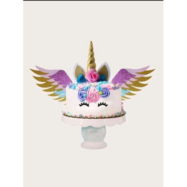 Unicorn Cake Topper Decoration with Wings, Unicorn Cake Topper Decoration with Wings