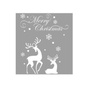 Merry Christmas Decorative Window Sticker - Reindeers