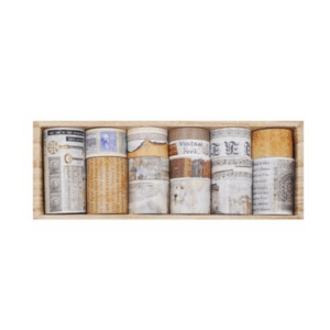 Retro Style Washi Tape Set - Manuscripts