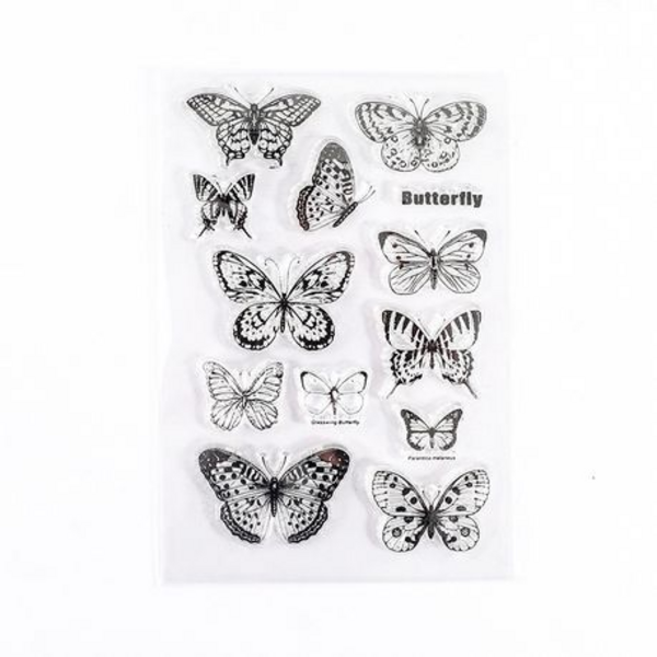 Silicone Stamp Sheet (Butterfly Theme), Silicone Stamp Sheet (Butterfly Theme)