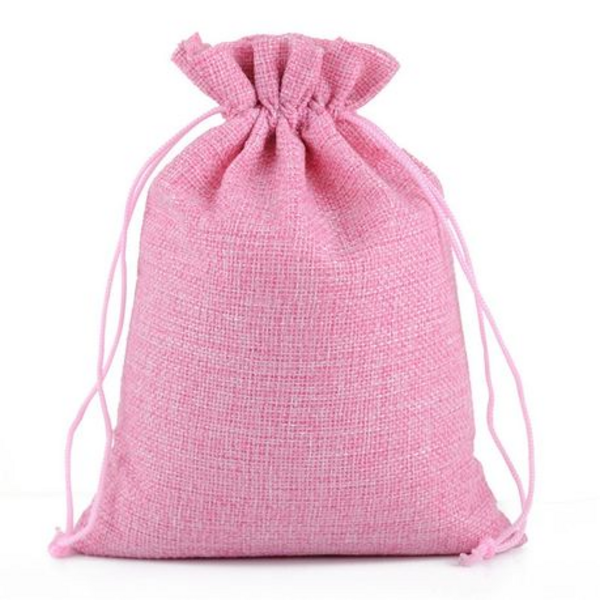 Jute Burlap Drawstring Favor Bags, Jute Burlap Drawstring Favor Bags – 10 Bags
