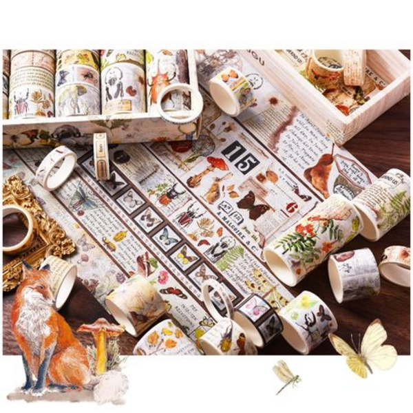 Retro Style Washi Tape Set - Insects, Retro Style Washi Tape Set – Insects