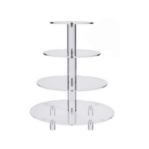 Acrylic 4-Tier Cupcake Stand Round