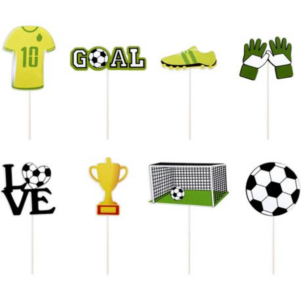 Soccer Themed Cupcake Toppers - 8 Topper, Soccer Themed Cupcake Toppers – 8 Topper