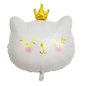 Cat Foil Balloon - DIY Party Decorations - White