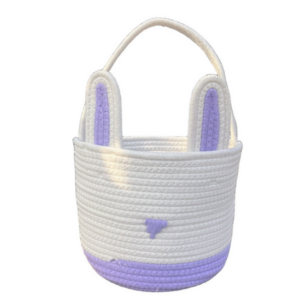 Braided Rope Easter Hunting Bag - Purple