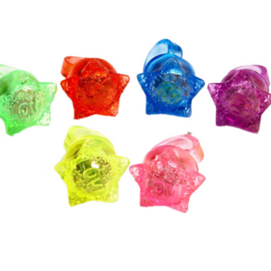 LED Star Shaped Ring (Mixed Color - 6 Rings)