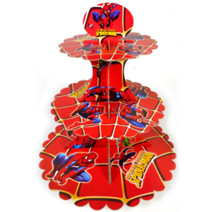 Kids Birthday Party 3 Tier Cupcake Stand - Spiderman