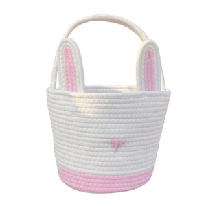 Braided Rope Easter Hunting Bag - Pink