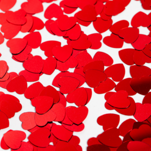 Heart Confetti - Red