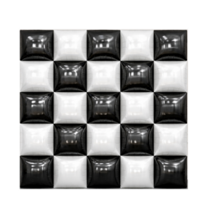 Foil Balloon Wall Backdrop - White and Black