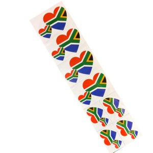 Temporary Tattoos - South African Flag (Heart)
