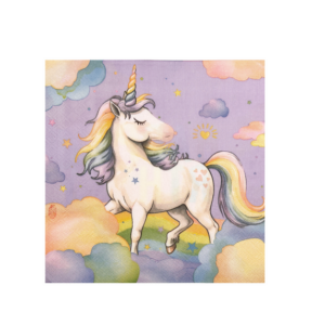 Pastel Rainbow Unicorn Paper Napkins (24 Napkins)
