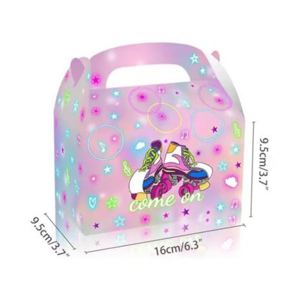 Party Favor Boxes - Retro Rollerblades Disco Theme - 12 Boxes, Party Favor Boxes – Retro Rollerblades Disco Theme – 12 Boxes