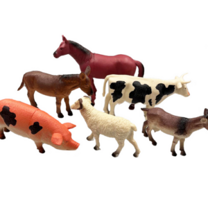 Assorted Plastic Farm Animals (Pack of 6)
