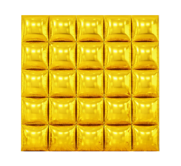 Foil Balloon Wall Backdrop - Gold, Foil Balloon Wall Backdrop – Gold