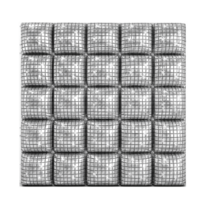 Foil Balloon Wall Backdrop - Silver Disco