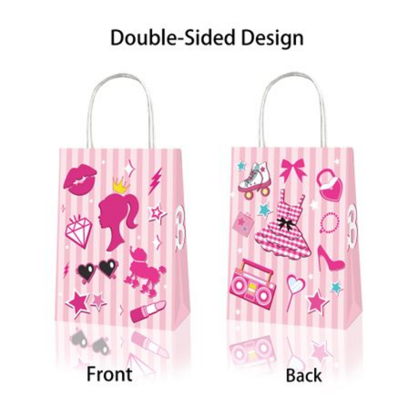 Party Favor Bags with Handles - Barbie Theme (12 Bags), Party Favor Bags with Handles – Barbie Theme (12 Bags)