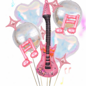 Music Themed Foil Balloon Set - Pink