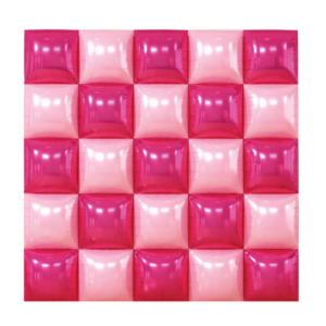 Foil Balloon Wall Backdrop - Light Pink and Dark Pink