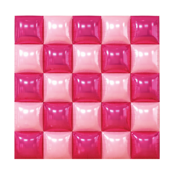 Foil Balloon Wall Backdrop - Light Pink and Dark Pink, Foil Balloon Wall Backdrop – Light Pink and Dark Pink