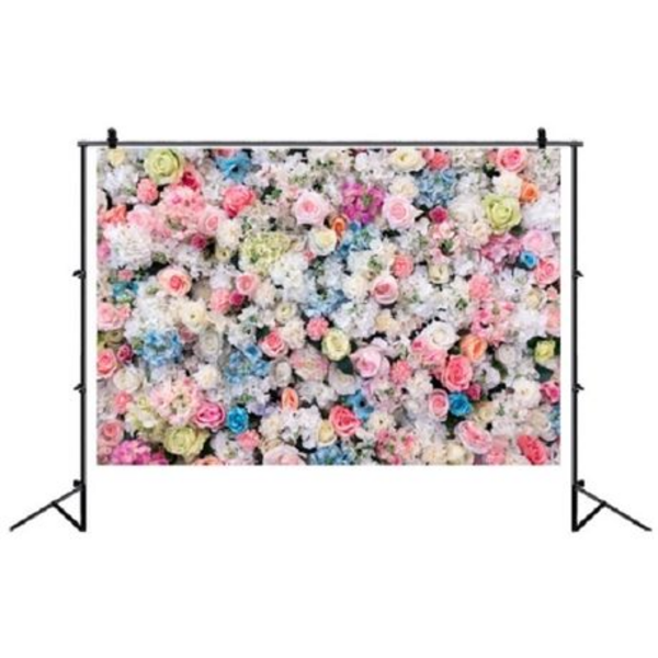 Party Decoration Backdrop Flower Theme, Party Decoration Backdrop Flower Theme 2,1m X 1,5m