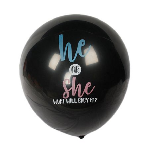 He or She Gender Reveal Balloon with Confetti (What Will Baby Be), He or She Gender Reveal Balloon with Confetti (What Will Baby Be)