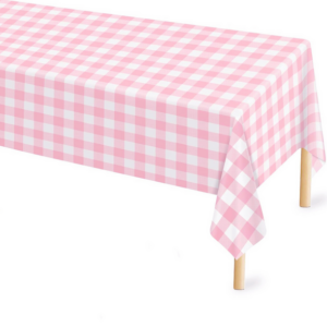 Pink Gingham Tablecloth