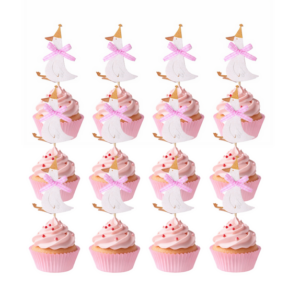 Goose Cupcake Toppers - Pink (12 Toppers)
