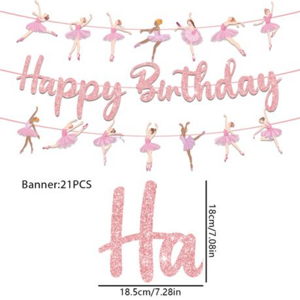 , Happy Birthday Ballet Banner