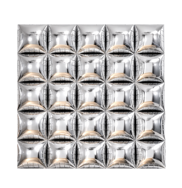Foil Balloon Wall Backdrop - Silver, Foil Balloon Wall Backdrop – Silver