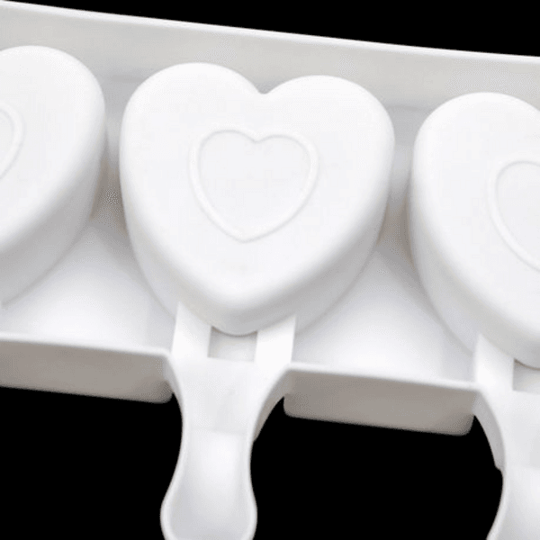 Silicone Heart Ice Cream Mold, Silicone Heart Ice Cream Mold