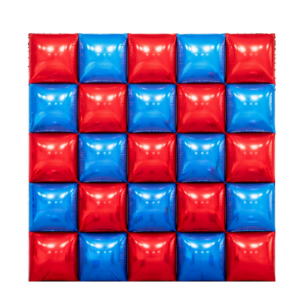 Foil Balloon Wall Backdrop - Dark Blue and Red