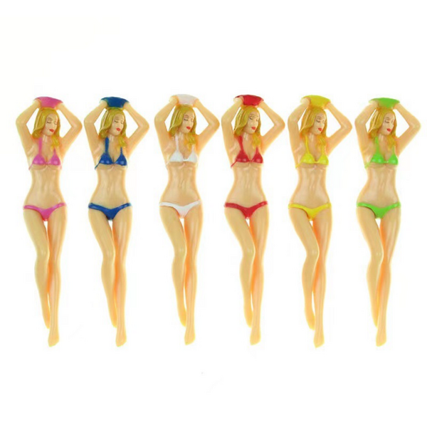 Novelty Lady Golf Tees - Set of 6