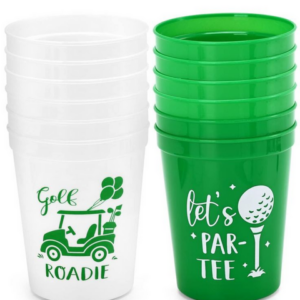 Golf Themed Plastic Cups (10 Cups)