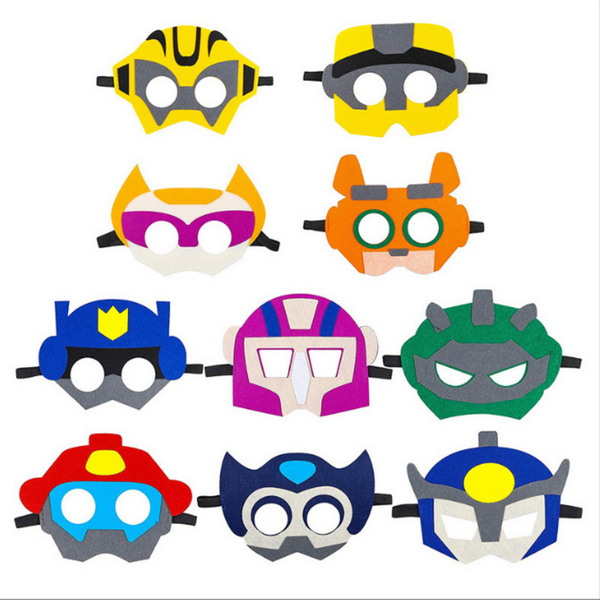 Transformers Felt Mask Set, Transformers Felt Mask Set – 10 Masks