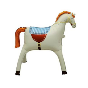 Large Classic Horse Foil Balllon - Cream
